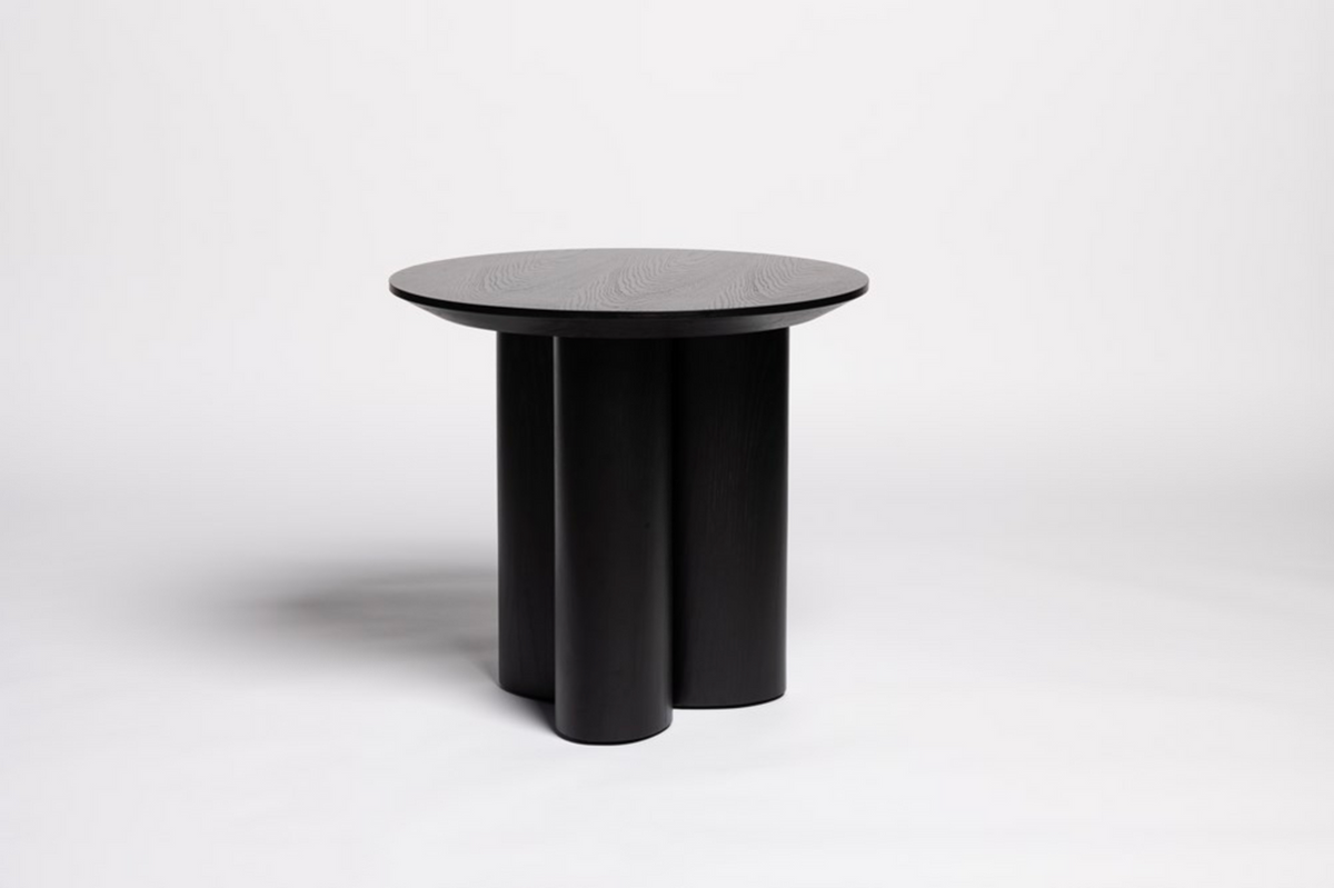 Round Side Table – Natural or Black Oak, 60cm