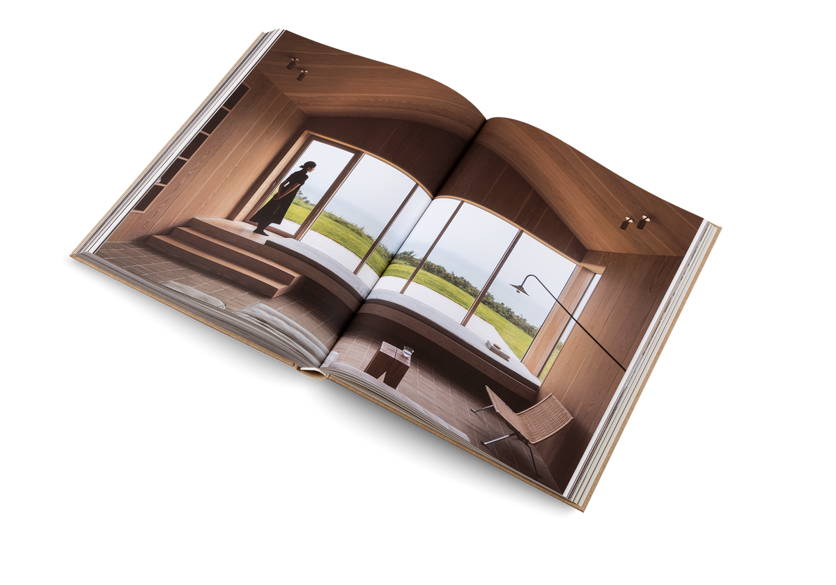 Stillness page spread showing a Norm Architects project