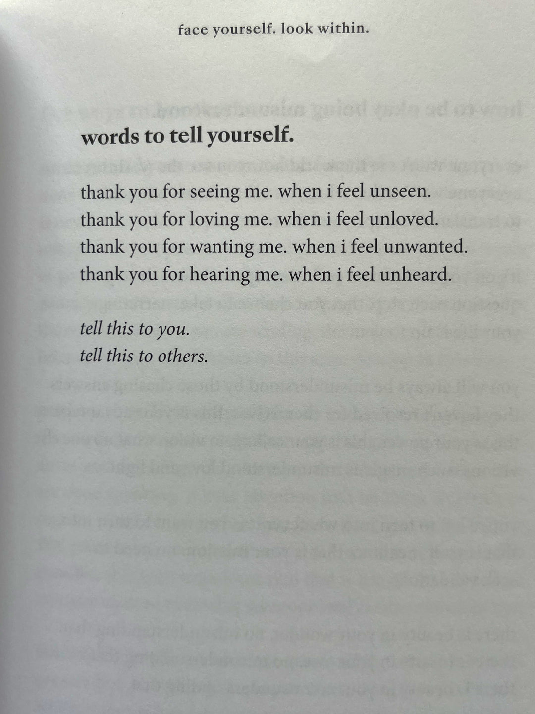 Face Yourself. Look Within. Adrian Michael