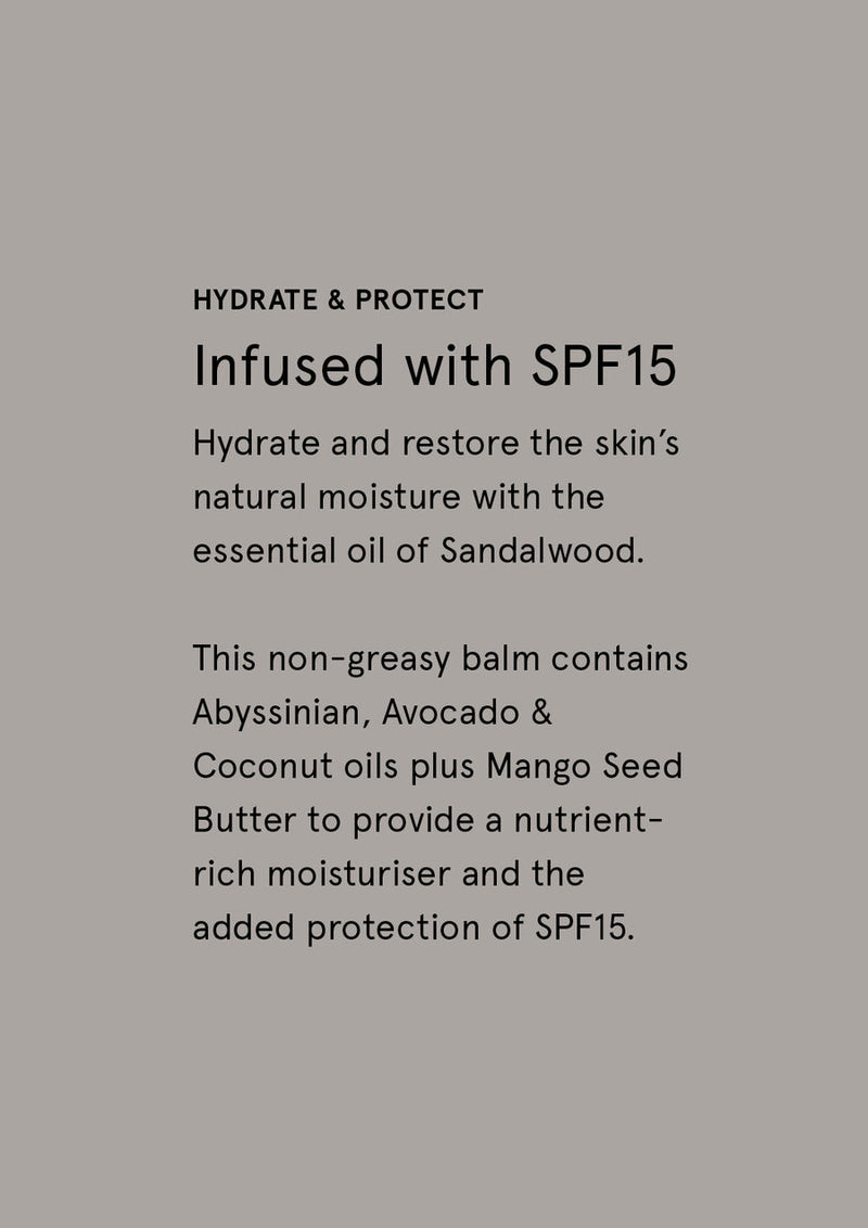 Sea Salt & Sandalwood Face Balm SPF15 – 100ml | Therapy Range