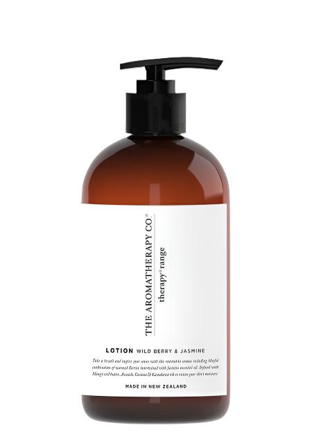 Therapy Wild Berry and Jasmine Hand and Body Lotion 500ml in an amber pump bottle