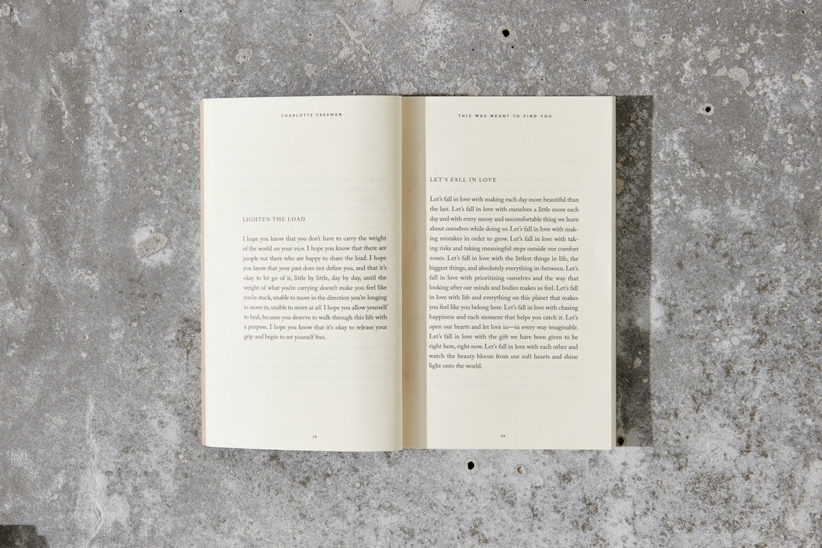 Open pages of This Was Meant To Find You by Charlotte Freeman