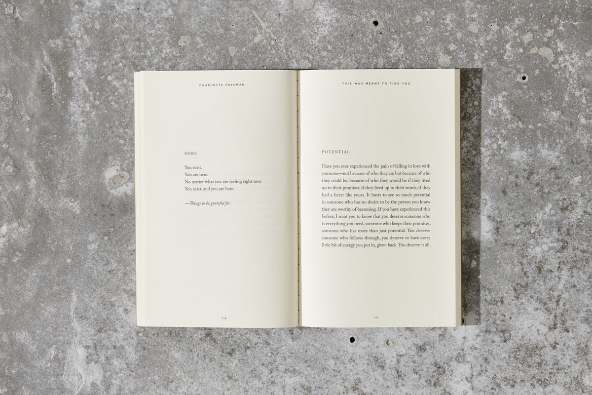 Reflective page from This Was Meant To Find You by Charlotte Freeman