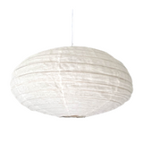 Oval Linen Pendant Light Shade 60cm in White