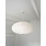 Oval Linen Pendant Light Shade 60cm in White
