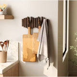 Umbra Picket Wall Hook – 5 Flip-Down Pine Wood Hooks