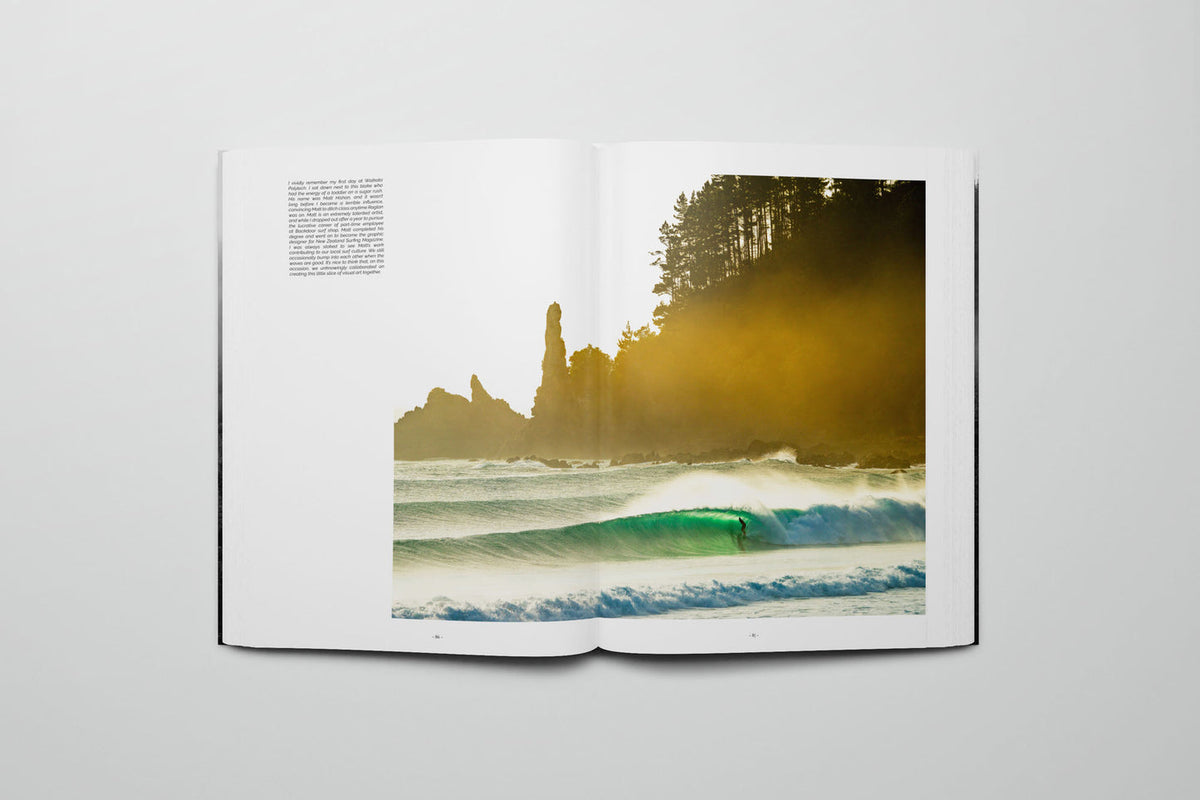 Unbound Vol 1 page spread showing a coastal landscape