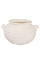 Medium Vera bellied terracotta pot in sand finish, 18 x 26cm