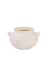 Small Vera bellied terracotta pot in sand finish, 14 x 20cm