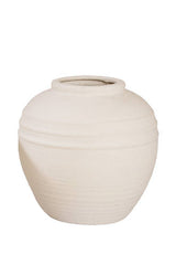 Medium Vida terracotta pot in sand finish, 34 x 34cm