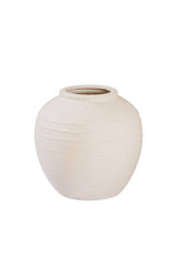 Small Vida terracotta pot in sand finish, 29 x 29cm