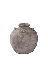 Small Volterra terracotta pot in sandwash finish with eared handles, 31 x 30cm
