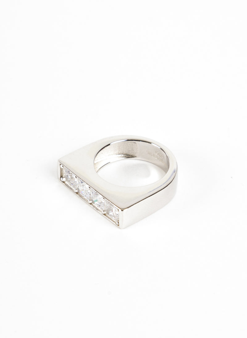 Be Mine Ring, Sterling Silver with Clear Zirconia