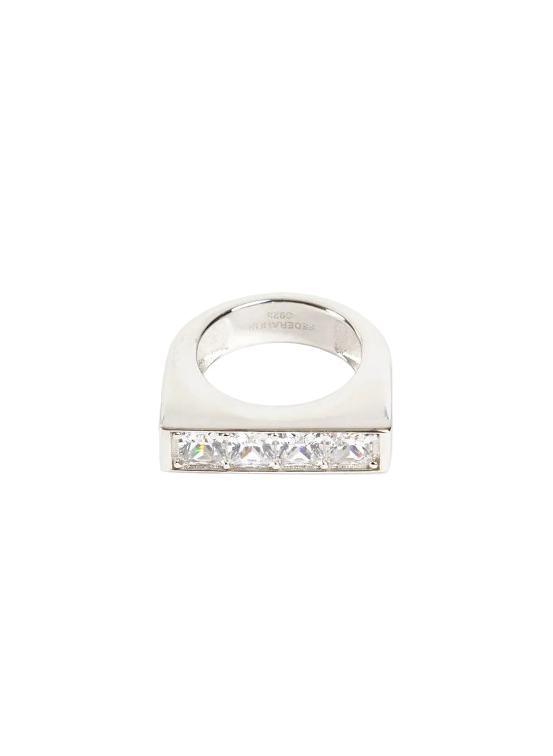 Be Mine Ring, Sterling Silver with Clear Zirconia