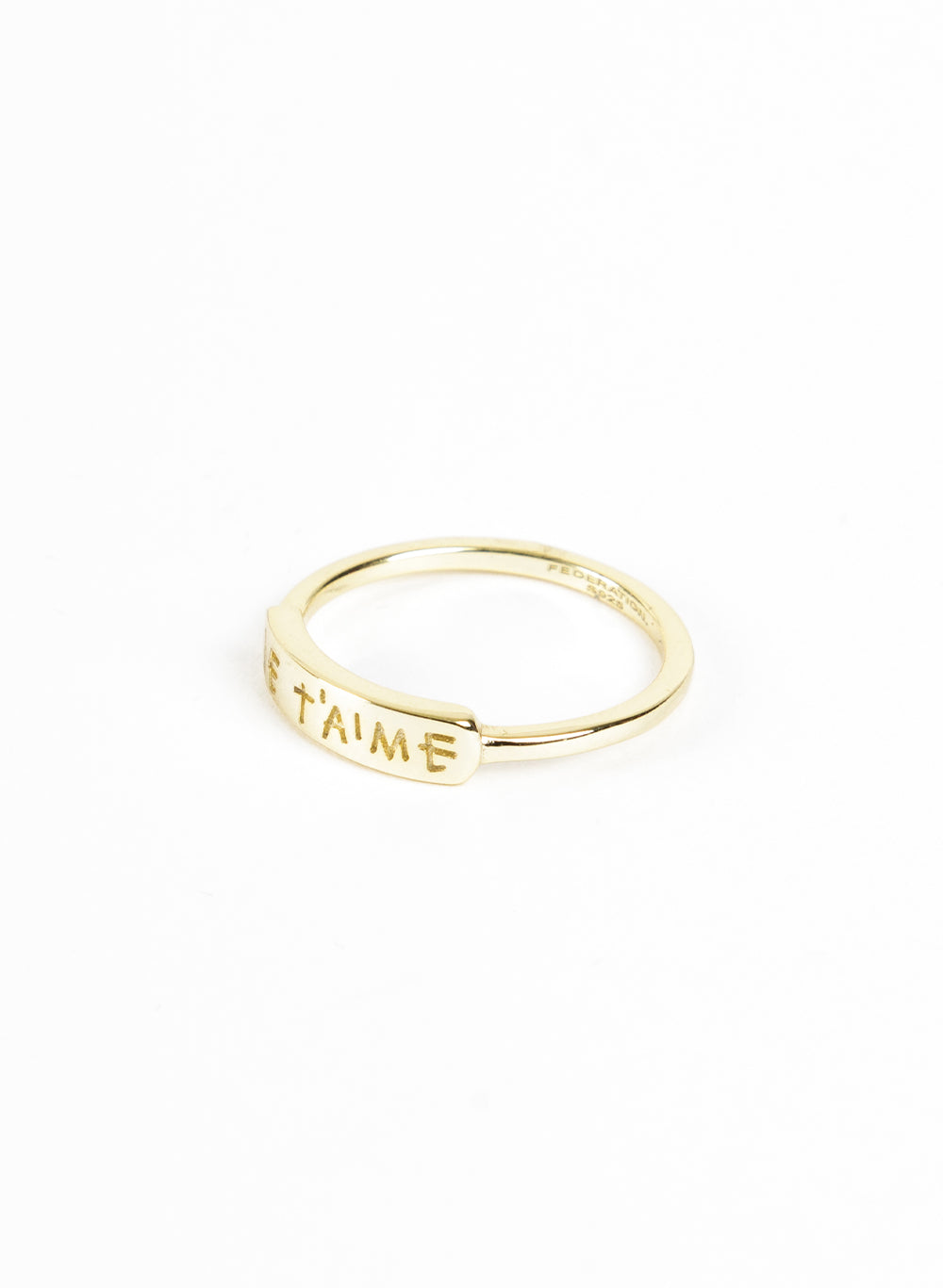 Love You Ring, Sterling Silver or 14K Gold Plated