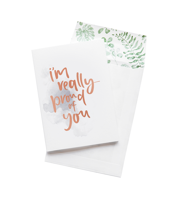 I'm Really Proud Of You luxe greeting card by Emma Kate Co