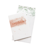 WILD HEARTS botanical envelope, Emma Kate Co luxe Congratulations greeting card set.