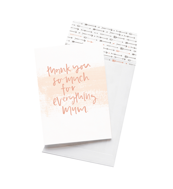 Thank You For Everything, Mum luxe greeting card by Emma Kate Co