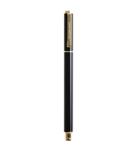 Emma Kate Co Metal Rollerball Pen in Nero, gold hardware refillable pen