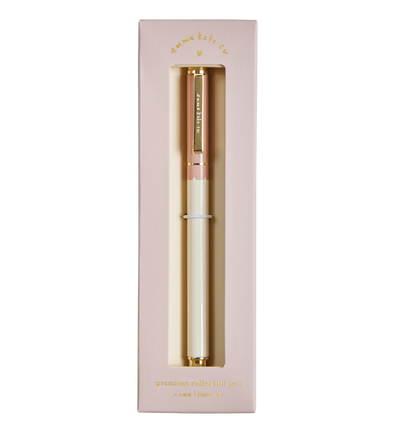 Emma Kate Co Metal Rollerball Pen in Petal presented in luxe gift box