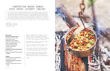 Whole cookbook interior spread with plant based wholefood recipe