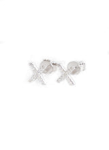 Kisses Studs Silver Clear Crystal Earrings | Federation