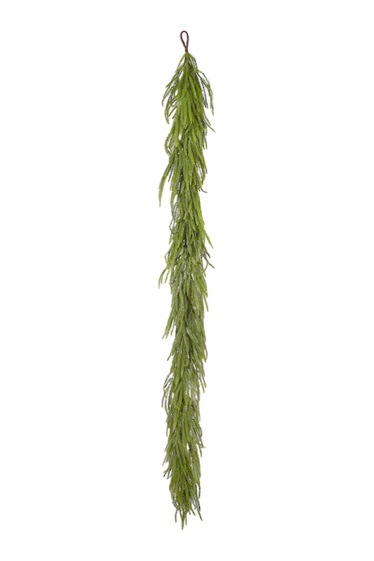 Norfolk pine garland, alternate view on white