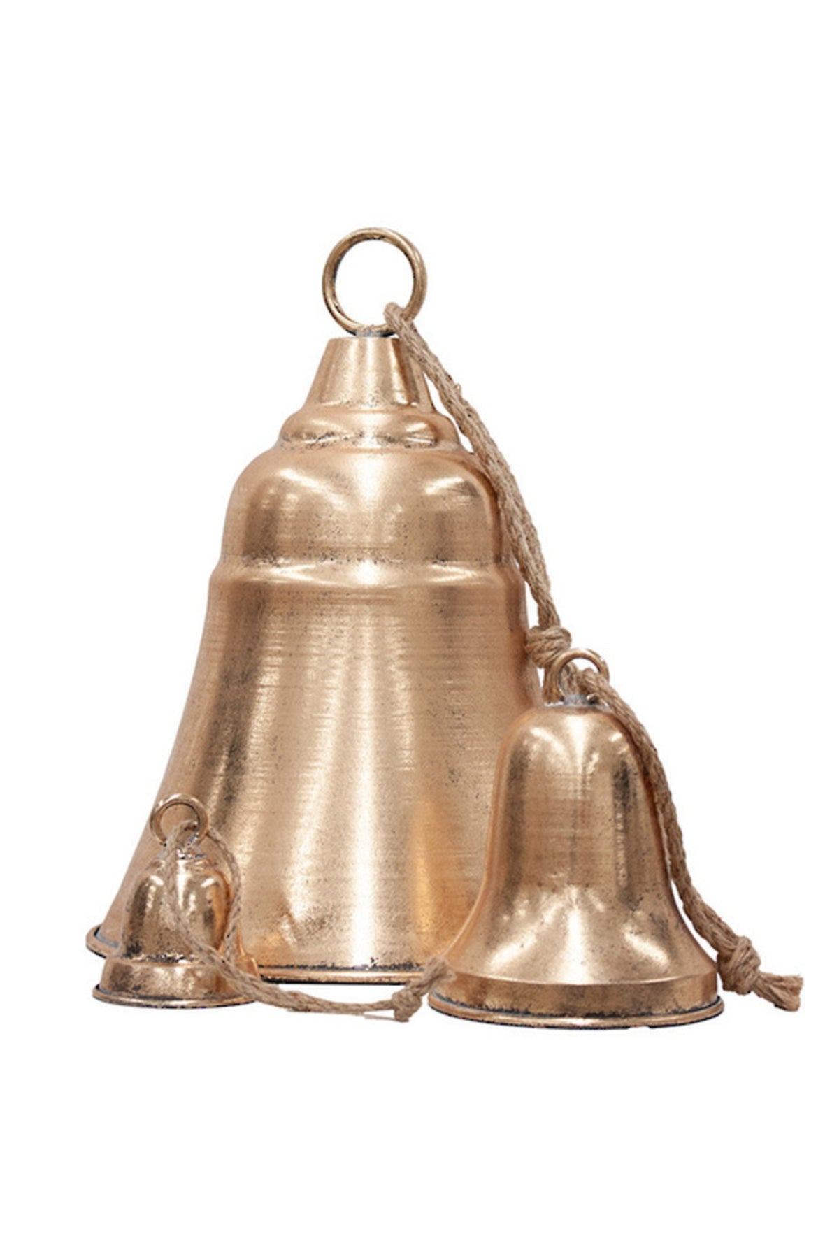 Chorus bell in soft gold shown with two smaller bells