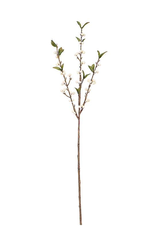 White Cranberry Spray, 61cm Faux Floral Stem
