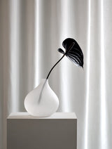 Black Anthurium Stem – Sculptural Faux Flower for Modern Styling