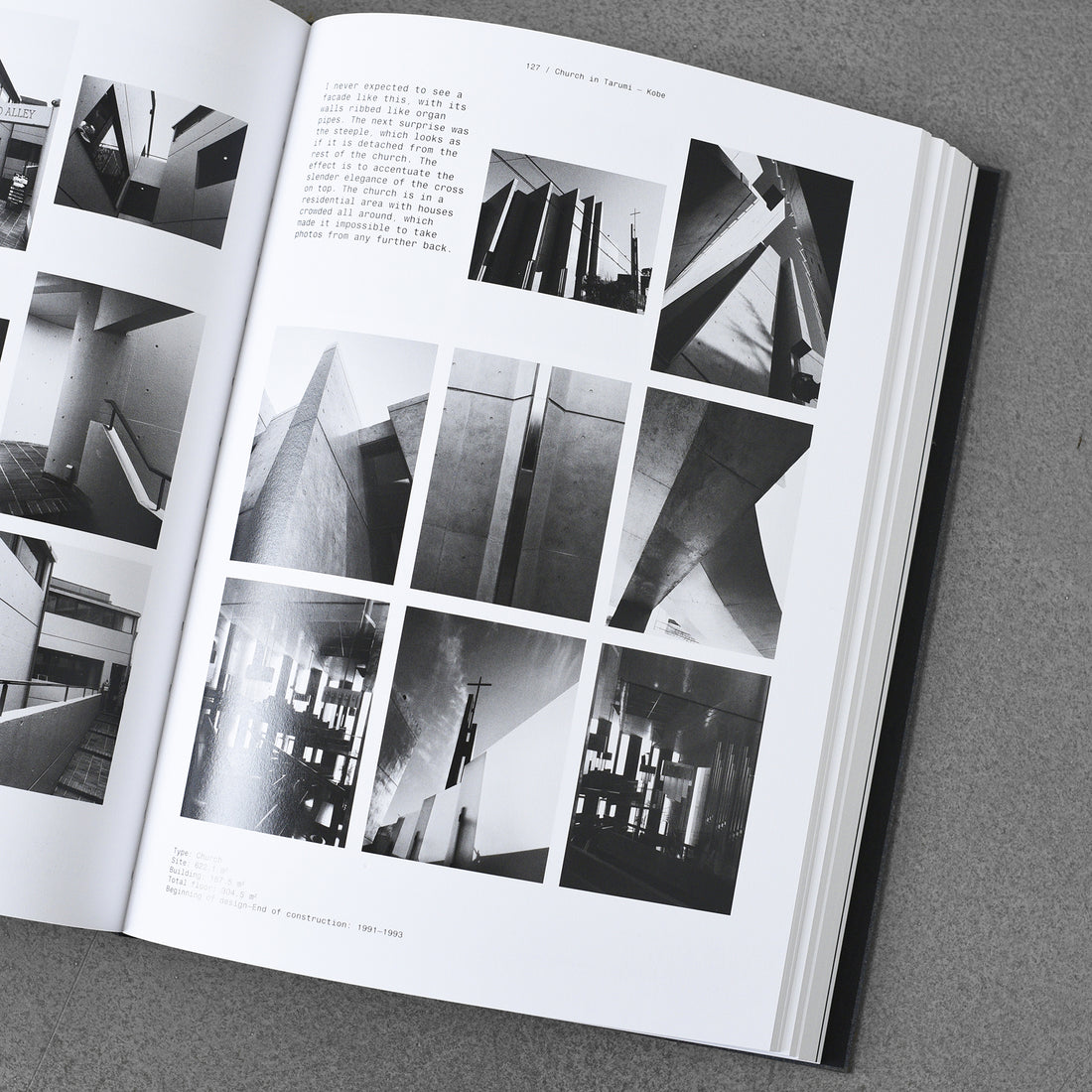 Atlas Tadao Ando page spread showing concrete architecture