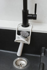 SLING Flexible Sink Caddy – Black, White or Charcoal Silicone Organiser for Kitchen Sinks