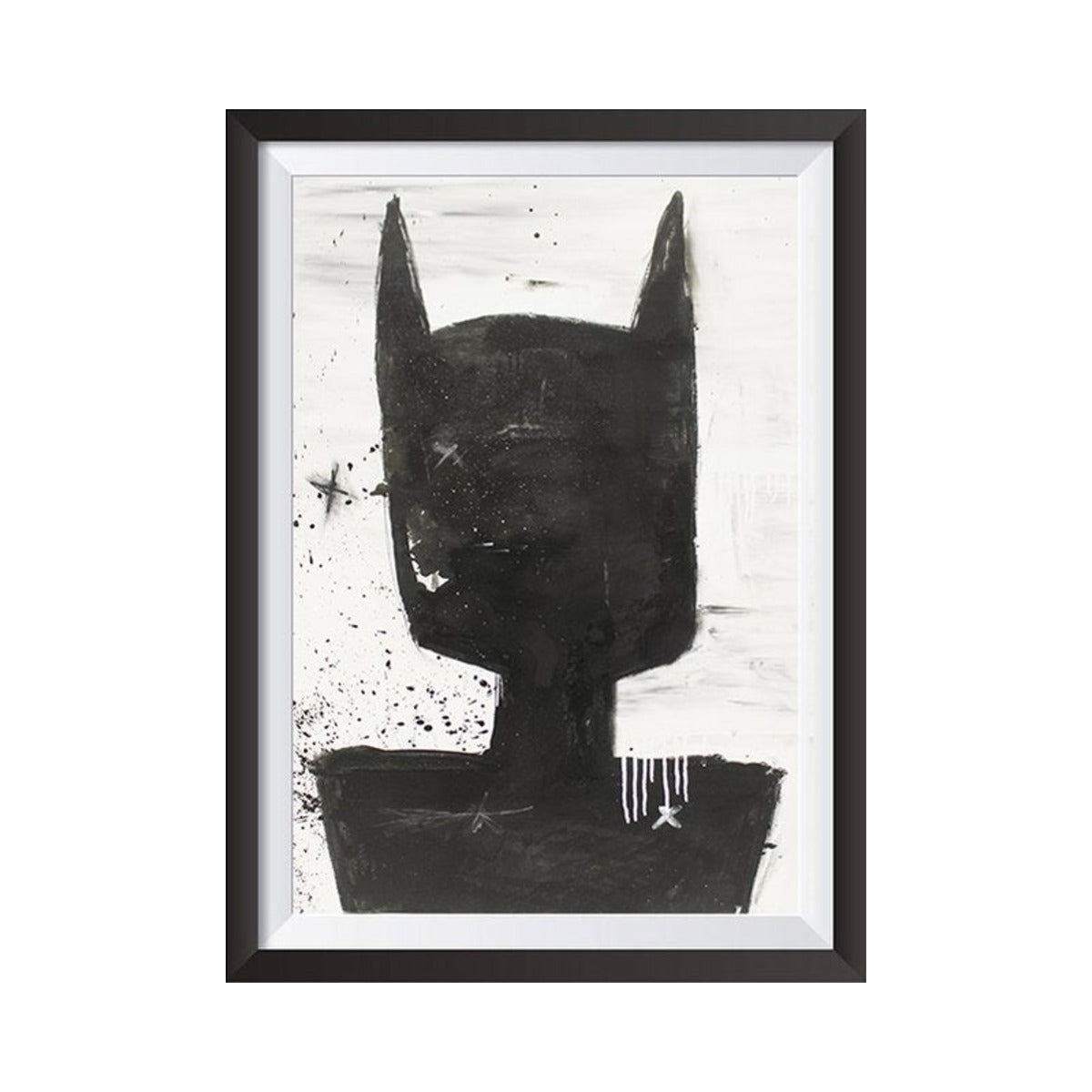 Batman Back print by Federation in a black frame on a white background, frame sold separately