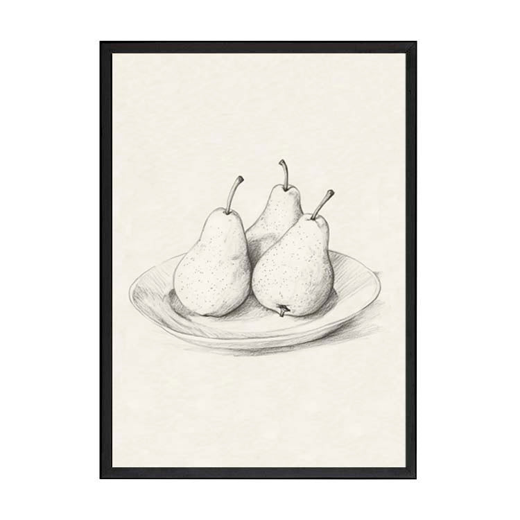 Bol de Fruits Print by Papier HQ in a matte black frame