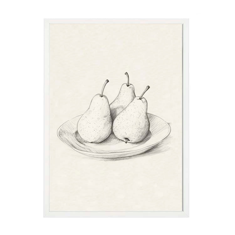 Bol de Fruits Print by Papier HQ in a matte white frame