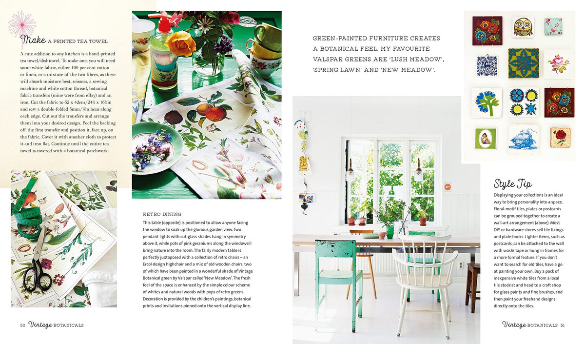 Botanical Style page spread showing tropical botanical styling