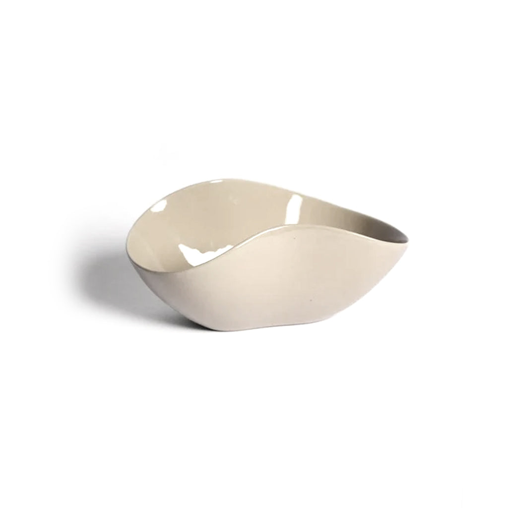 Fenton Bowl hand-painted stoneware in cashmere by Ned Collections