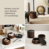 Umbra Tesora Wood Storage Box – Modern Two-Tier Jewelry Organizer