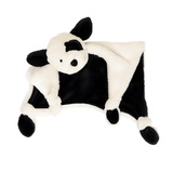 Buster the Puppy comforter by Lily & George with soft black and white fabric and floppy ears