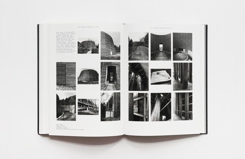 Atlas Tadao Ando page spread showing black and white architecture