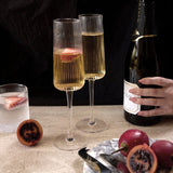 Amalfi Champagne Glasses (Set of 2) by Papier HQ — Fluted Slim-Stem