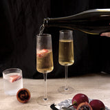 Amalfi Champagne Glasses (Set of 2) by Papier HQ — Fluted Slim-Stem