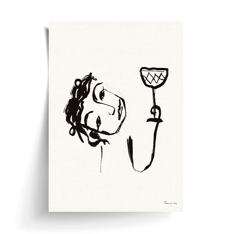 Cheers Darling Print by Papier HQ unframed on matte card
