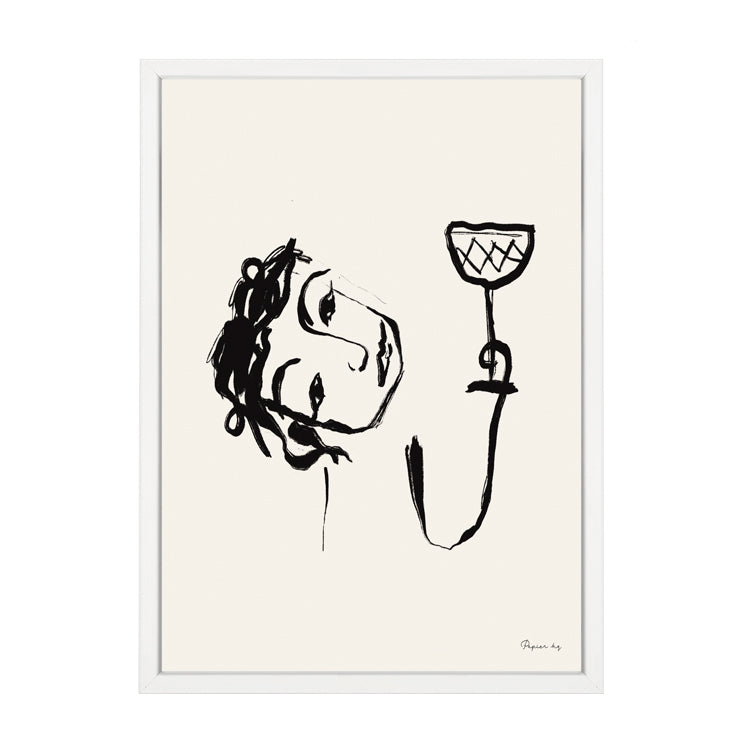 Cheers Darling Print by Papier HQ in a matte white frame