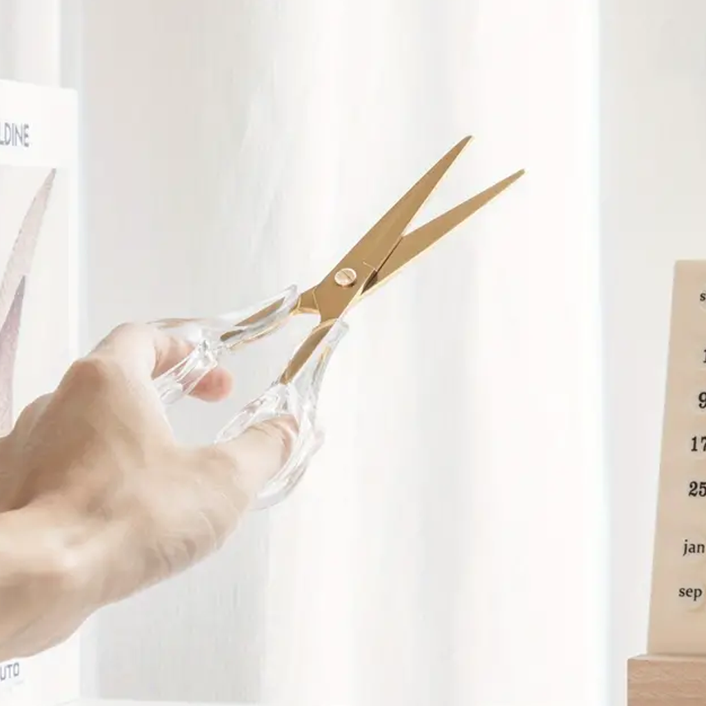 Acrylic Gold Scissors – Luxe Clear Desk Scissors