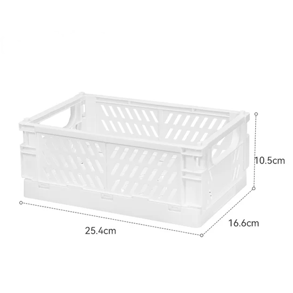 Dimensions diagram for the larger crate: 25.4cm long, 16.6cm deep and 10.5cm high