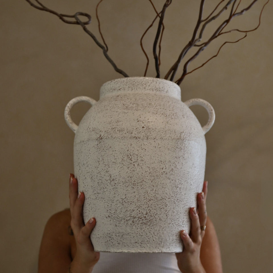 Vince Rustic Ceramic Vase – Textured Statement Piece