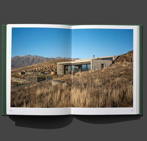 Cape to Bluff Vol. 2 book spread featuring New Zealand residential architecture photography