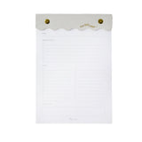 Curved Daily Notes Pad by Papier HQ – Nude with Gold-Edged Pages and Linen Header