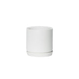 Oslo Ice White Mini stoneware planter, small 7cm pot ideal for succulents, cacti and cuttings